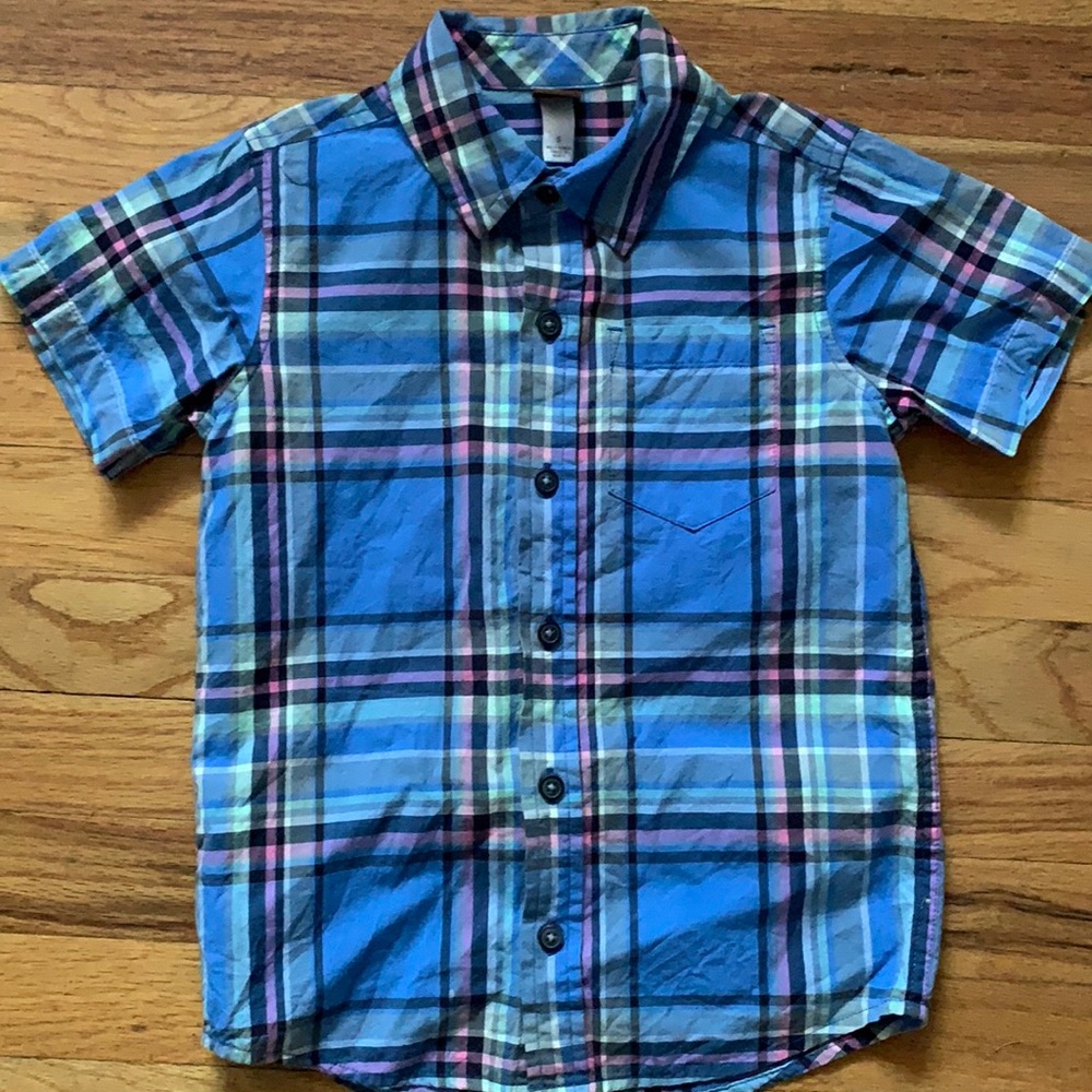 Tea Collection Plaid Button-up